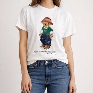 Polo by Ralph Lauren White Tee with Bear Design